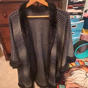 Elegant Black and Gray Women's Sweater